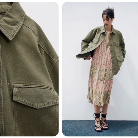 Zara Multi Pocket Jacket Small 
Khaki Military
95.0
Size: S | Zara
Worn once - Picture 7 of 12
